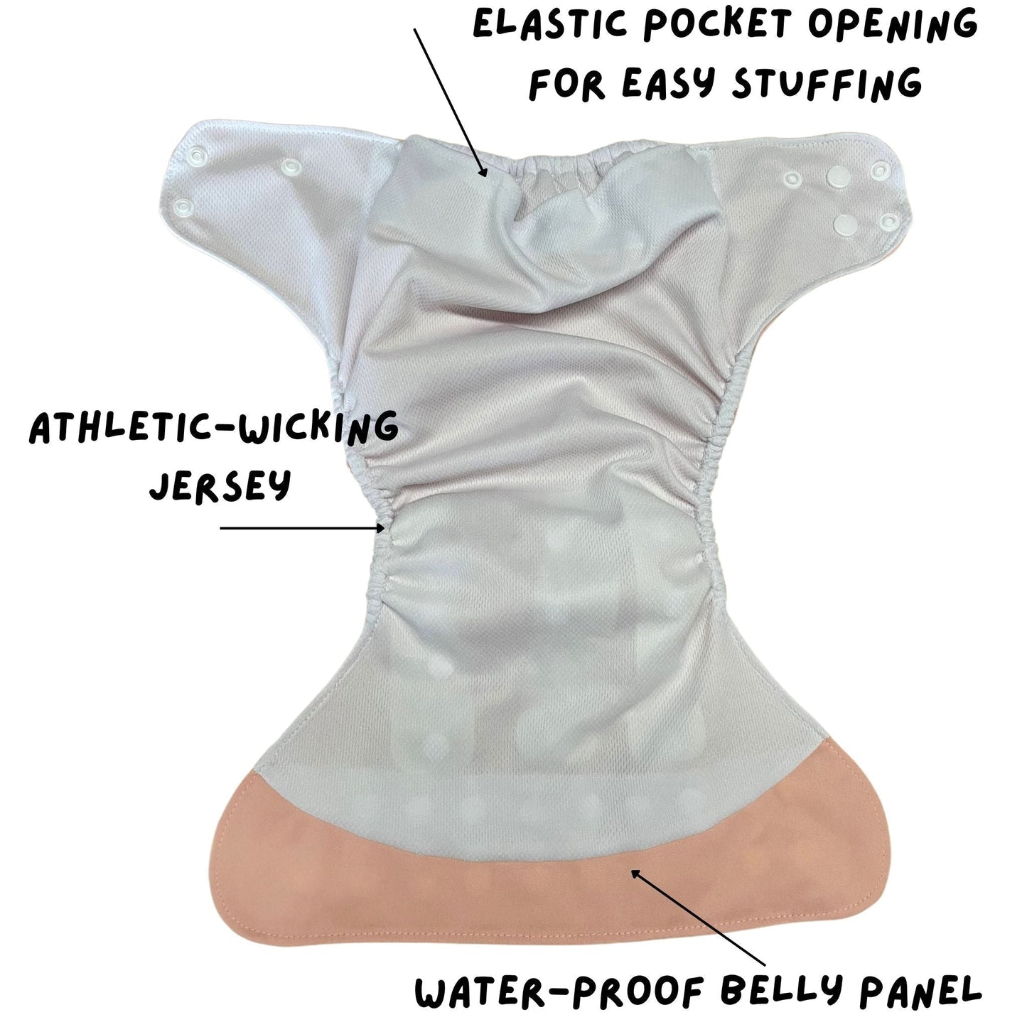 Witches Brew Eco-Friendly Cloth Pocket Diaper with Athletic-Wicking Jersey (AWJ)